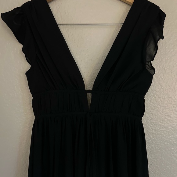 NWOT I’m All Yours Black Ruffled Maxi Dress - Picture 4 of 7